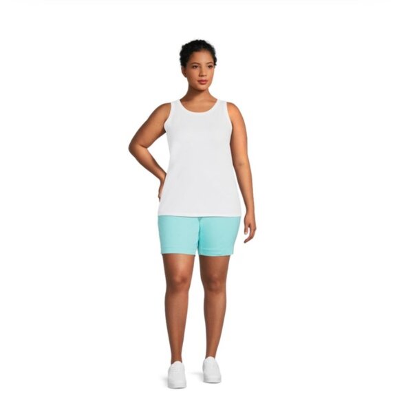 Just My Size Women’s Plus Size Aqua 2 Pocket Shorts Size 3X NEW - Picture 3 of 8